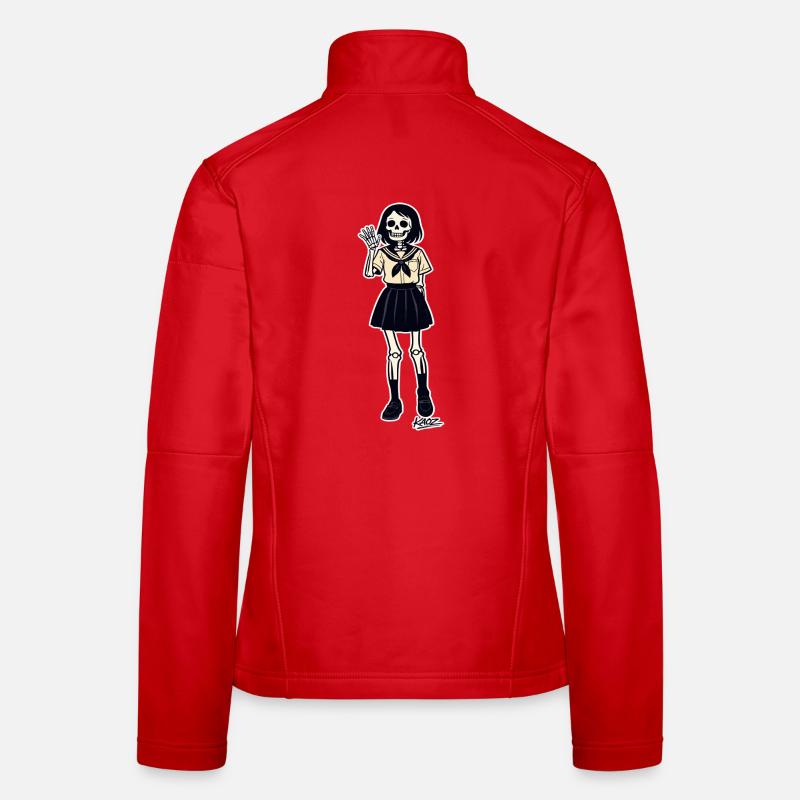 Portrait squelette d’écolière Veste en tissu softshell Femme