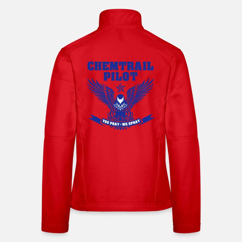Chemtrail Pilot - Frauen Softshelljacke - Rot