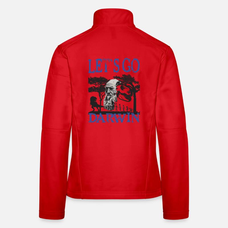 Charles Darwin Evolution textile Geschenkidee Frauen Softshelljacke