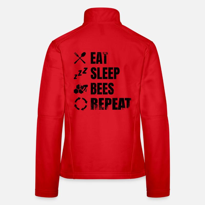 Tagesablauf eines Imkers Frauen Softshelljacke