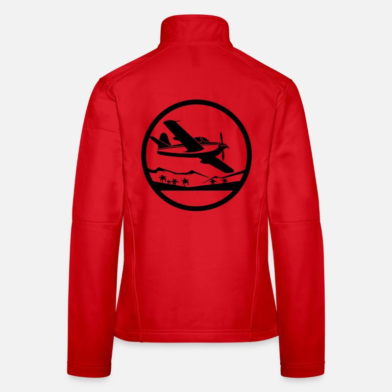 Graphisme d’avion Veste en tissu softshell Femme