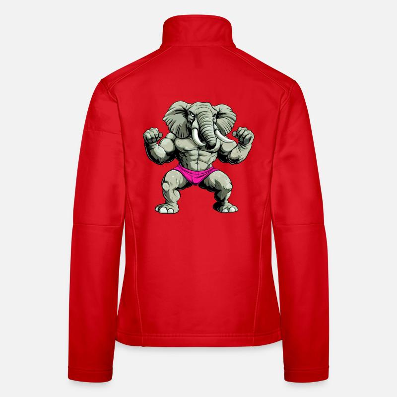 Starker Elefant Frauen Softshelljacke
