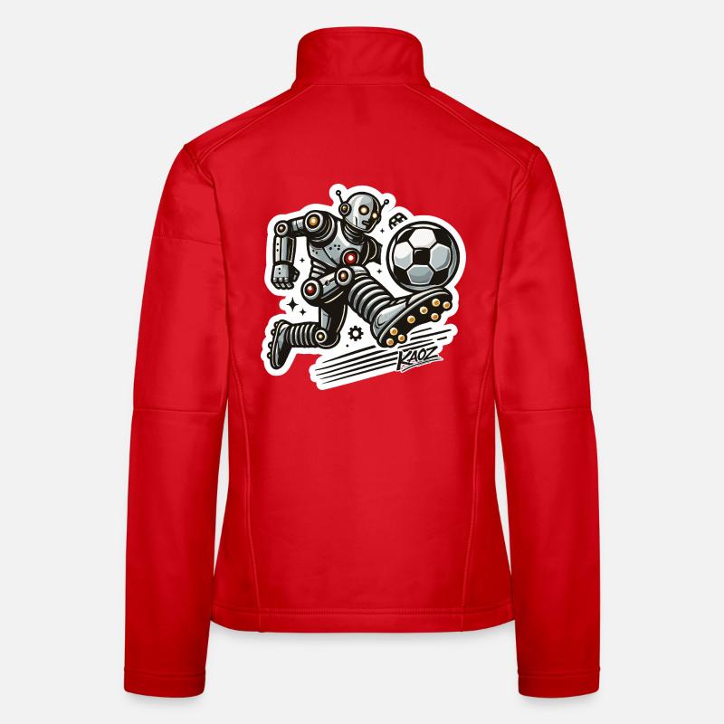 Robo Striker Soccer Bot Women's Softshell Jacket