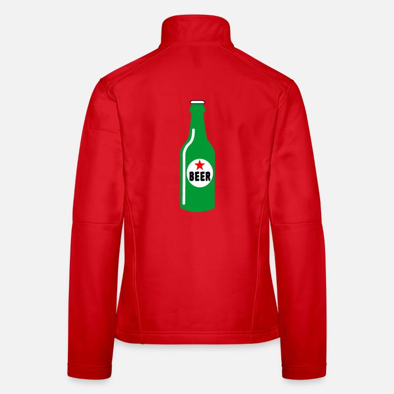 Grüne Flasche Bier Frauen Softshelljacke