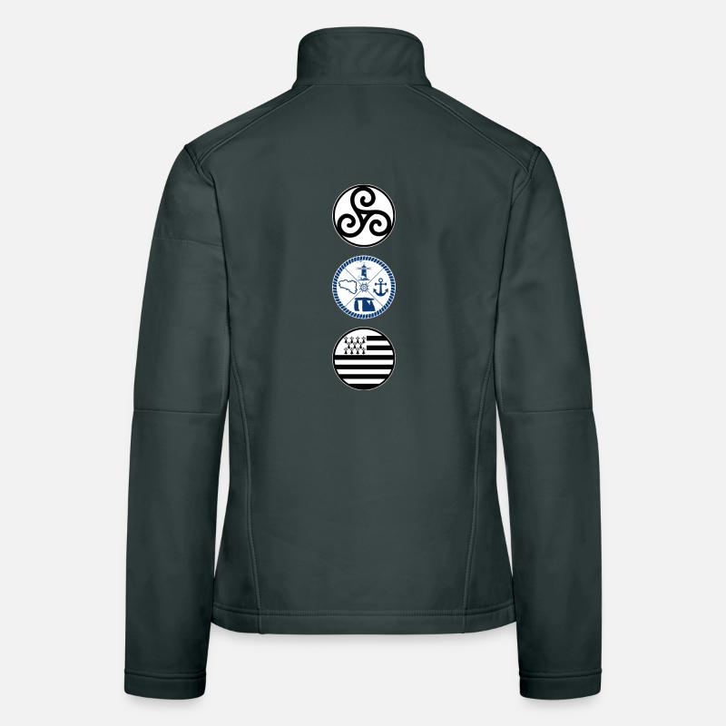 Bretagne et ses symboles. Triskell. Drapeau Breton Veste en tissu softshell Femme