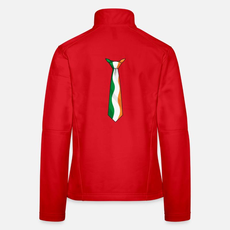 Cravate d’Irlande – Conception du drapeau Veste en tissu softshell Femme