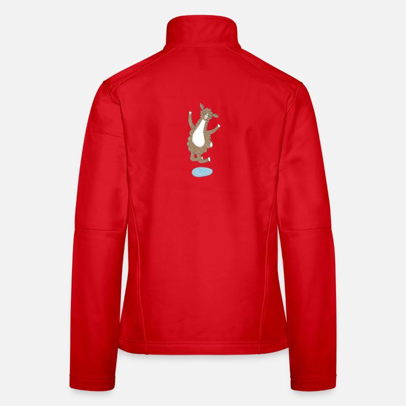 Lama heureux Veste en tissu softshell Femme