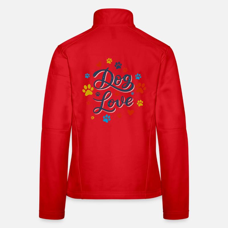Dog Love Script Women's Softshell Jacket