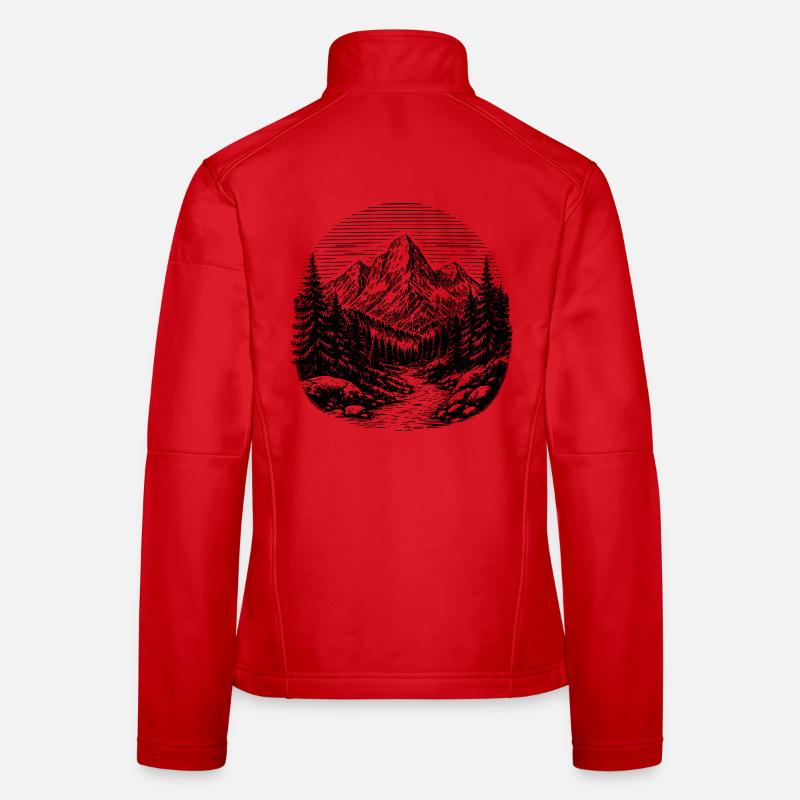 Path through the forest Women's Softshell Jacket