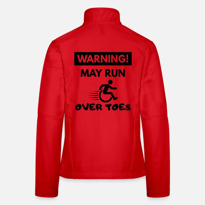 Pass auf! Rollstuhlfahrer rollt über die Zehen # Frauen Softshelljacke
