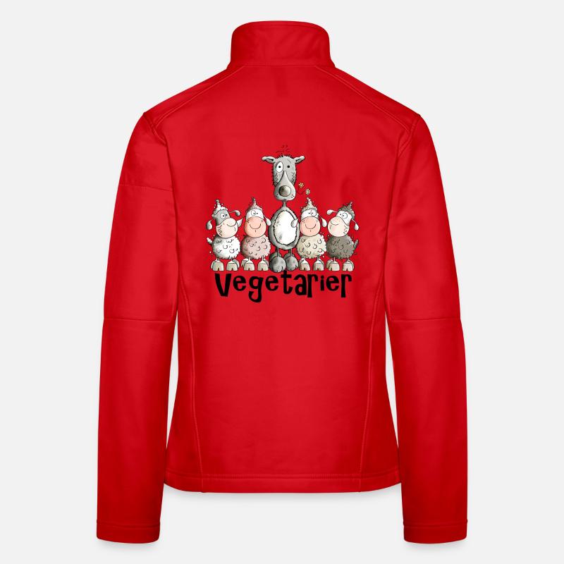 Vegetarier Wolf Frauen Softshelljacke