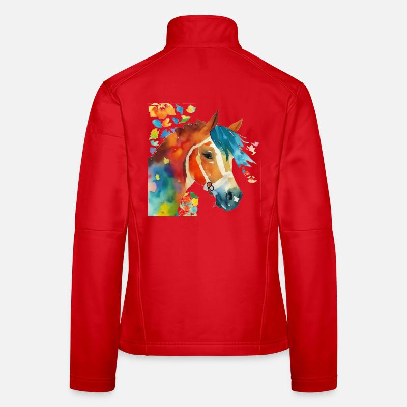 Le bonheur du cheval Veste en tissu softshell Femme