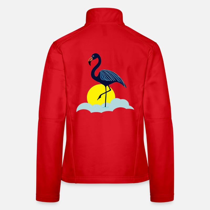 Blauer Flamingo Frauen Softshelljacke
