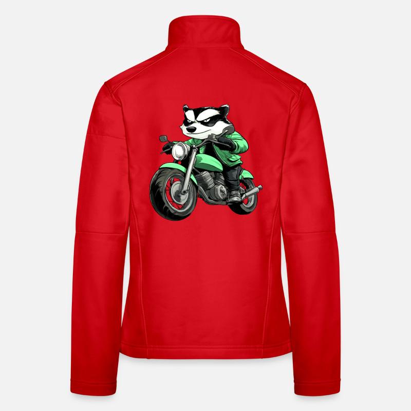 Dachs Motorrad Frauen Softshelljacke