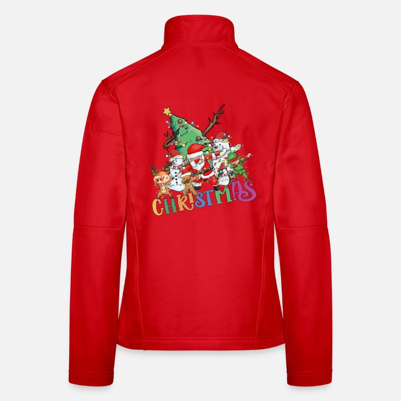 Christmas – Funny Christmas crew dabbing - Women's Softshell Jacket - red
