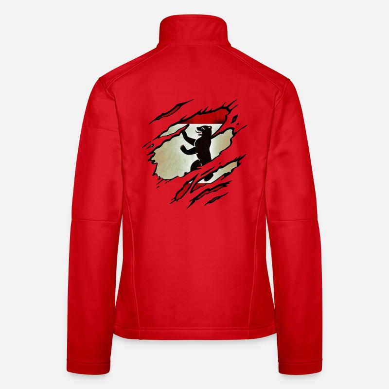 Berlin Zerrissen - Berlin - Frauen Softshelljacke - Rot