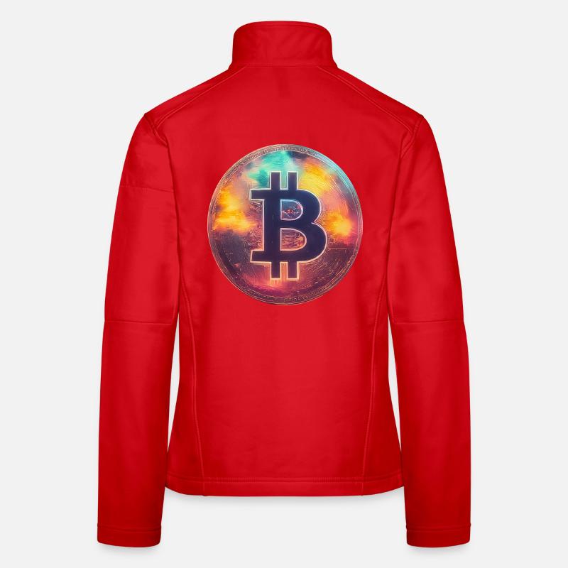 Bitcoin spectaculaire Veste en tissu softshell Femme