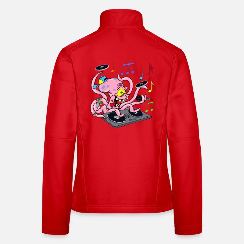 Deejay Oktopus Frauen Softshelljacke