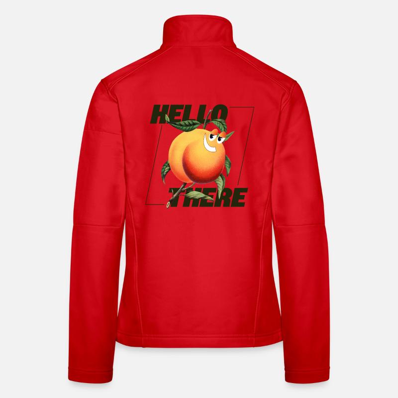 Peach Retro – Déclaration Hello There Veste en tissu softshell Femme