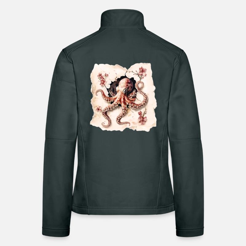 Oktopus Frauen Softshelljacke