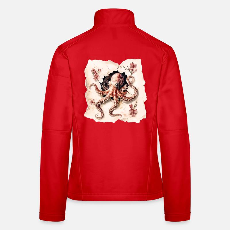 Oktopus Frauen Softshelljacke
