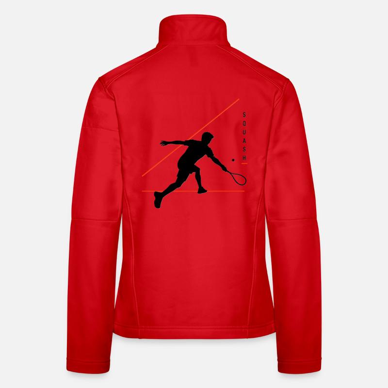 Squash Silhouette mit Neonlinien Frauen Softshelljacke