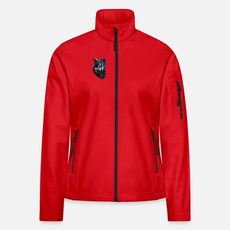Neon Hybrid Wolf Shield Women's Softshell Jacket