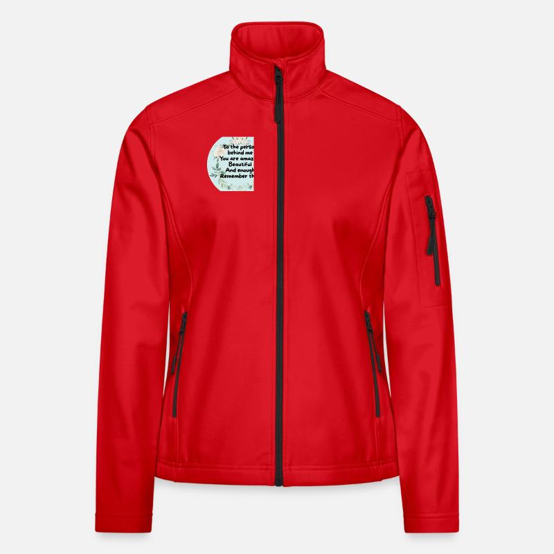 Flower Wreath Courage Circle - Women's Softshell Jacket - red