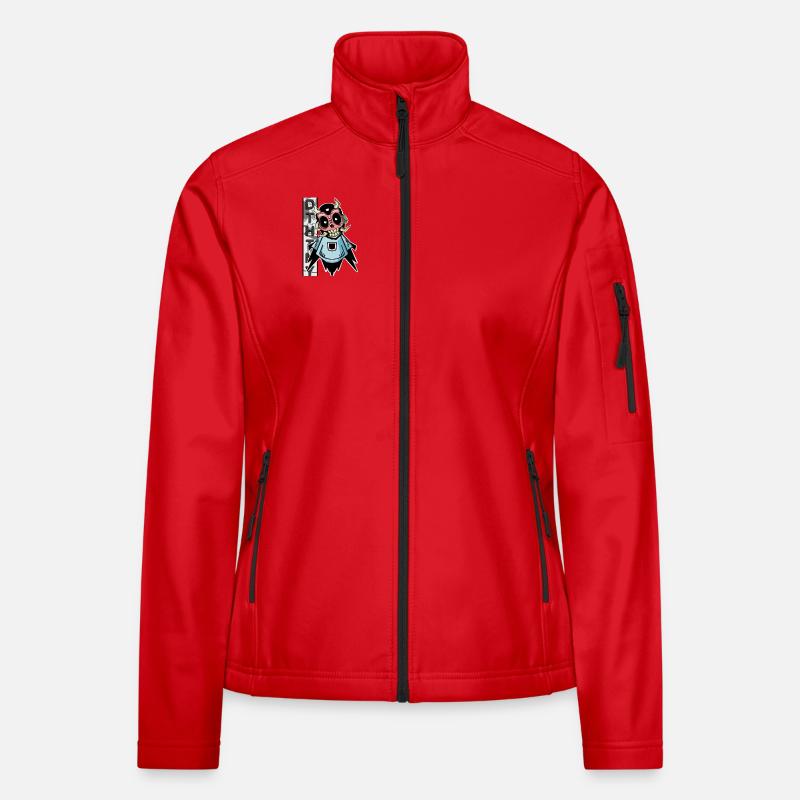 Little Demon with Wings - Women's Softshell Jacket - red