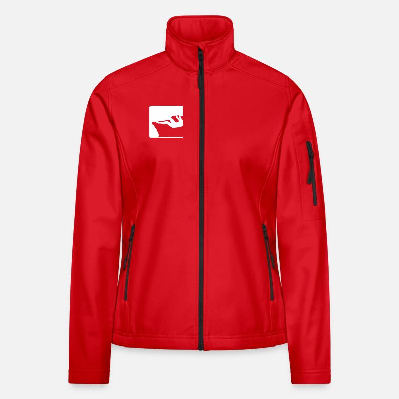 Outdoor Boulderer - Frauen Softshelljacke - Rot