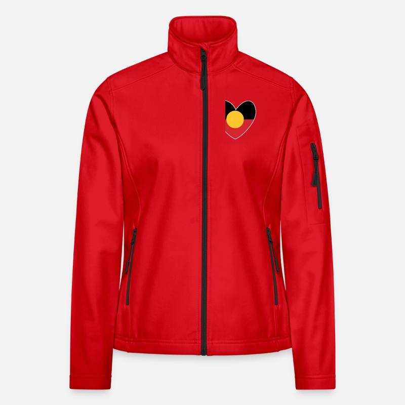Herz der australischen Aborigines Frauen Softshelljacke