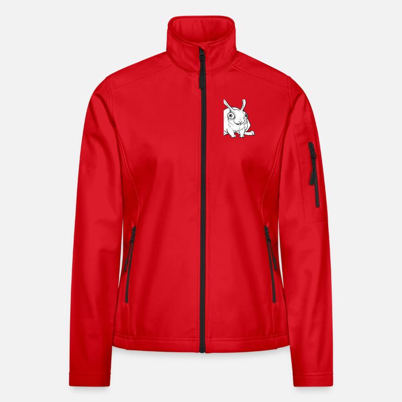 lapin flippant Veste en tissu softshell Femme