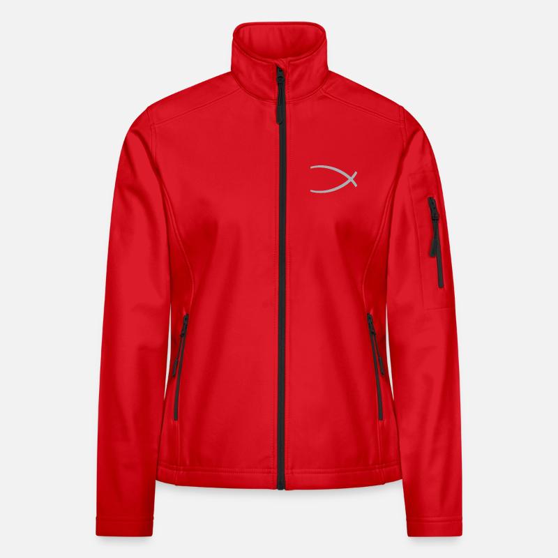 Ichtus fish silver Women's Softshell Jacket