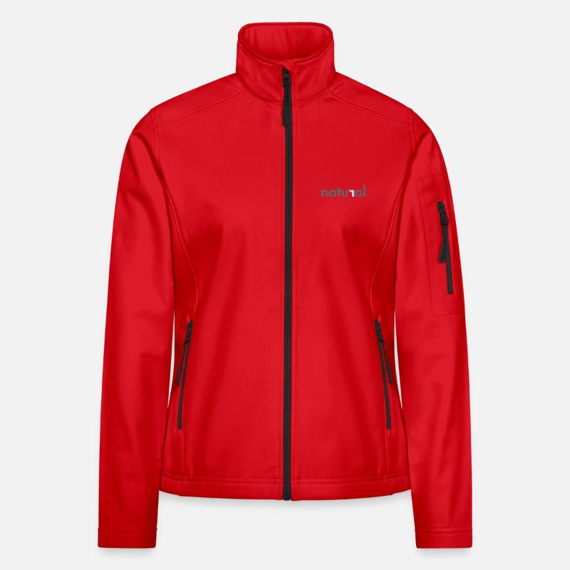 Abstract nature pattern in green and blue Women's Softshell Jacket