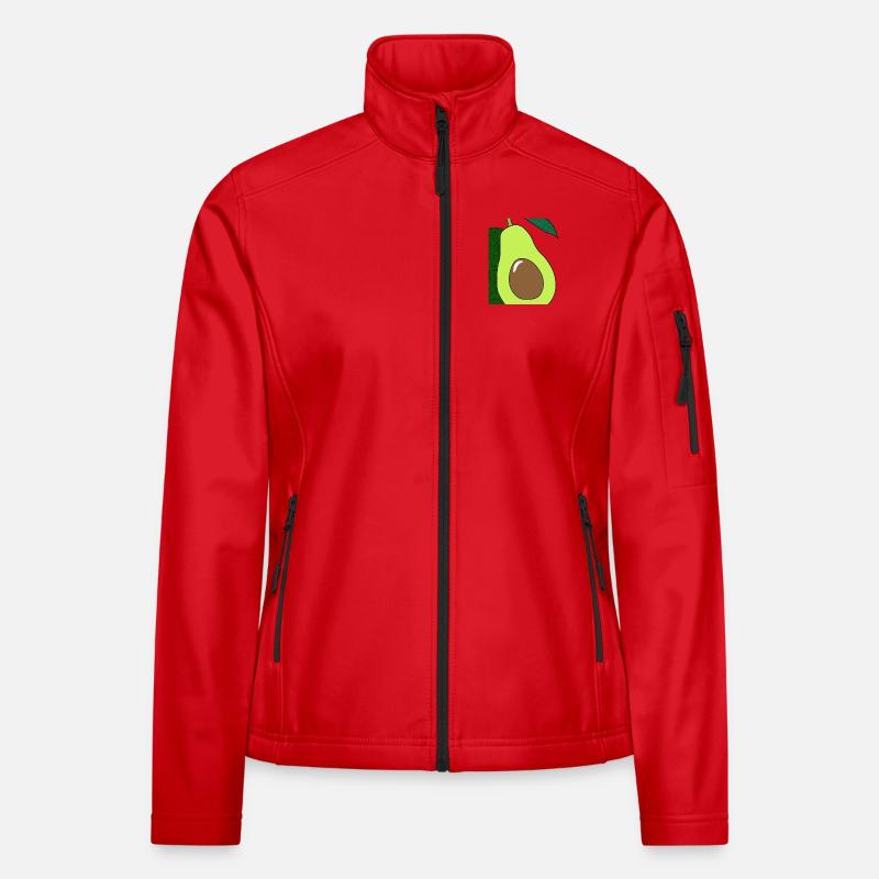Avocado_Print - Frauen Softshelljacke - Rot