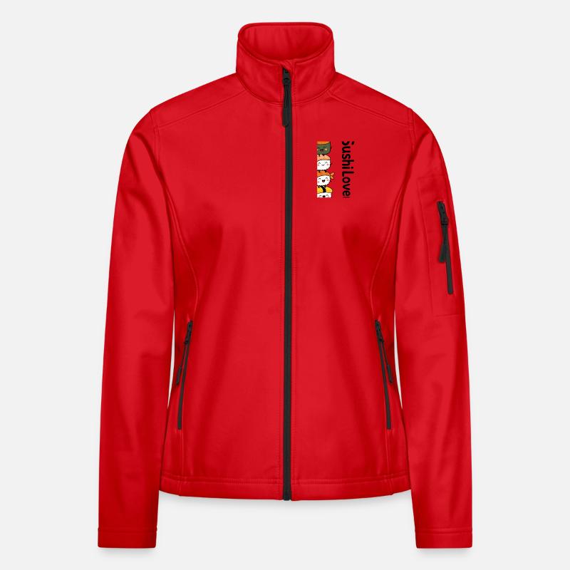 Sushi Lover – Turm der Niedlichkeit - Frauen Softshelljacke - Rot
