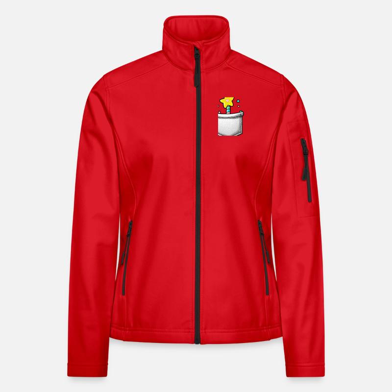 Star stick in your trouser pocket - Women's Softshell Jacket - red