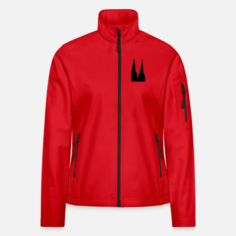 Der Kölner Dom in Köln - Frauen Softshelljacke - Rot