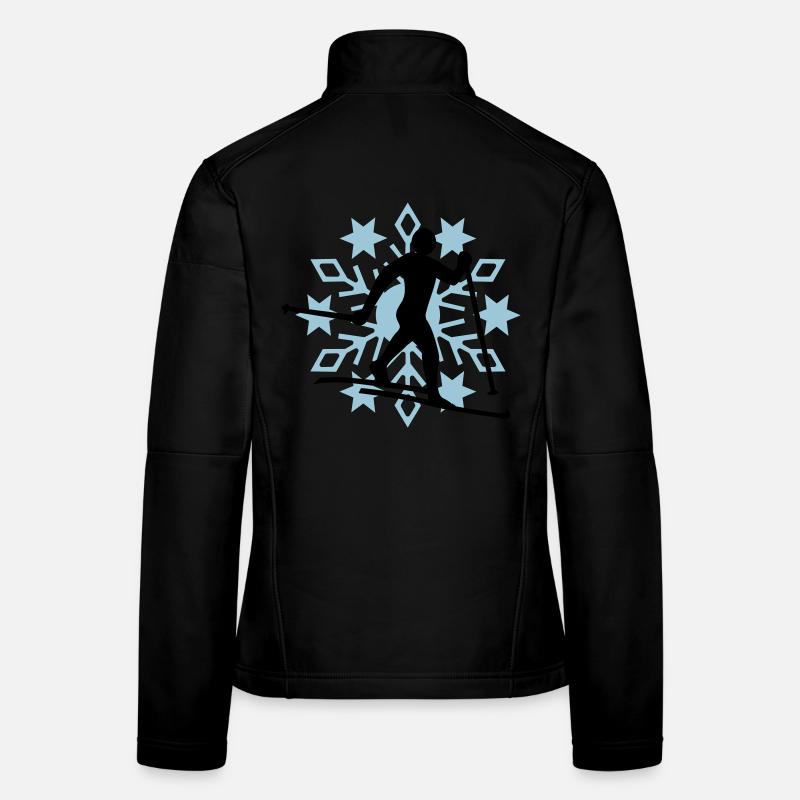 Flocon de neige ski de fond Veste en tissu softshell Femme