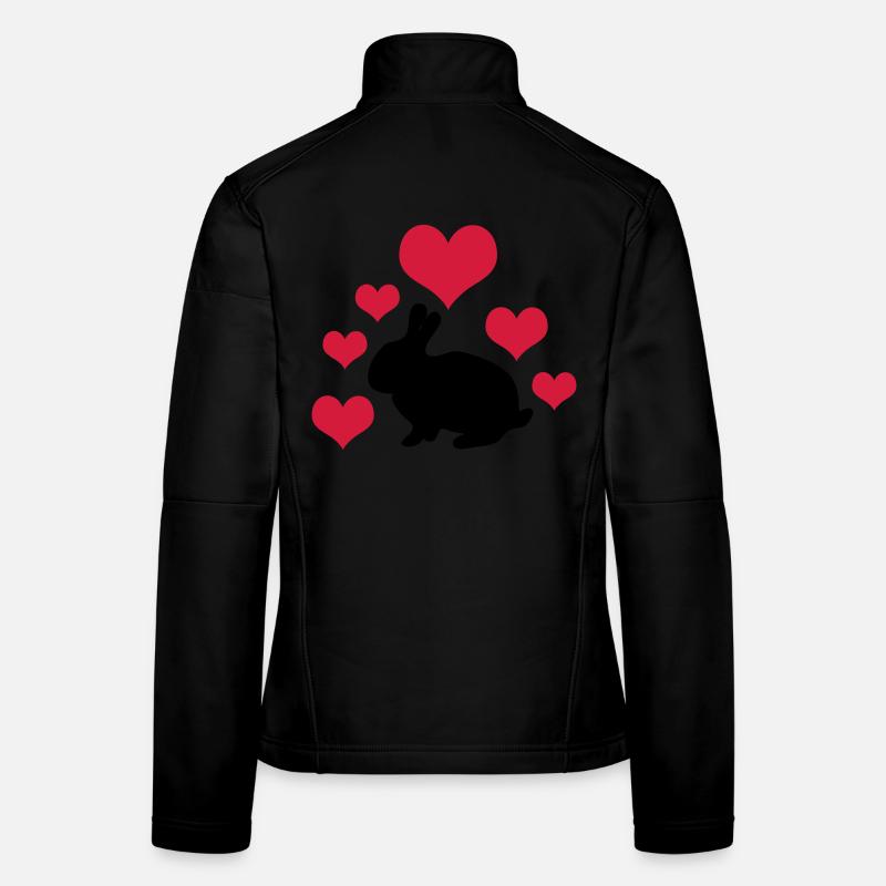 Rabbit with 6 hearts 2 Women's Softshell Jacket