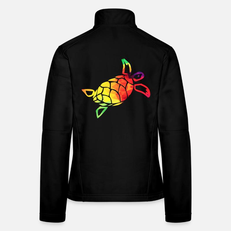 Bunte Schildkröte Frauen Softshelljacke