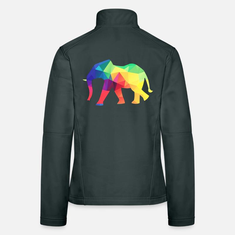 Bunter Elefant Frauen Softshelljacke