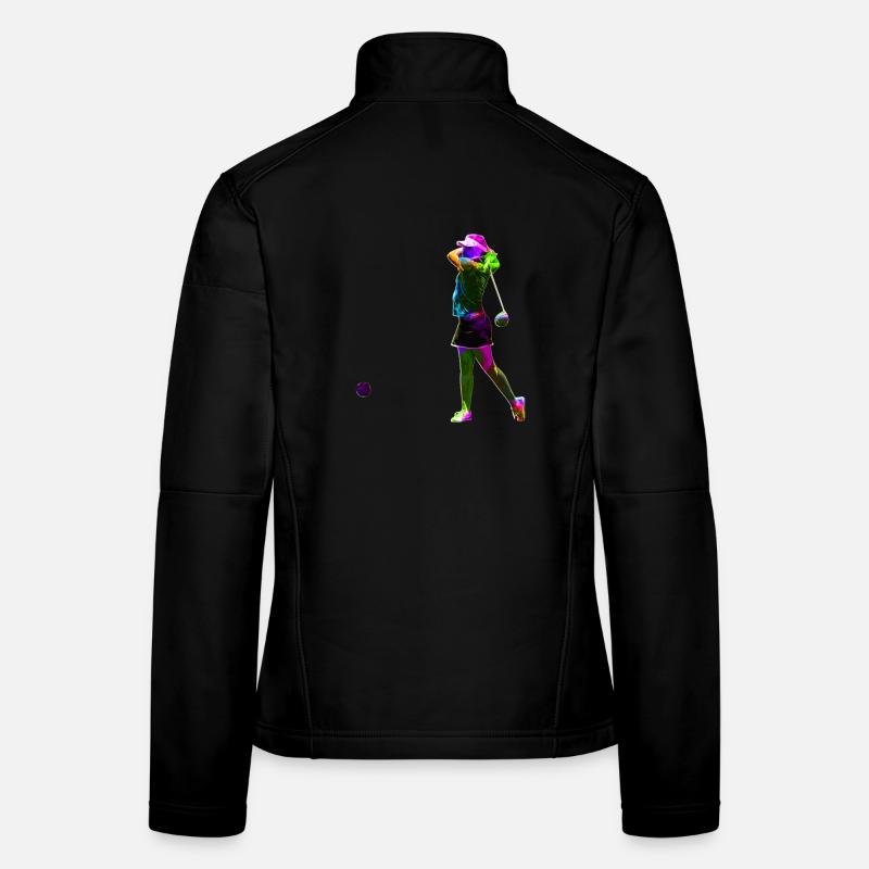 Une golfeuse colorée Veste en tissu softshell Femme