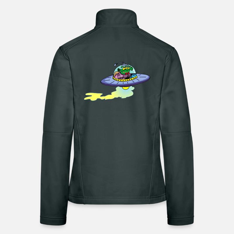 Alien alien spacecraft Women's Softshell Jacket