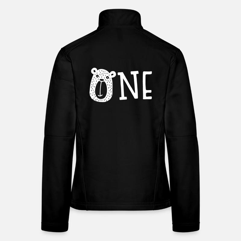Premier anniversaire - Naissance - Joyeux anniversaire - Ours Veste en tissu softshell Femme
