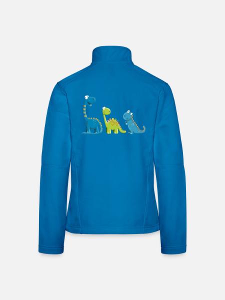 Lustige Dinosaurier Arten I Dino Kinder Geschenk - Frauen Softshelljacke - Schwarz - Hinten