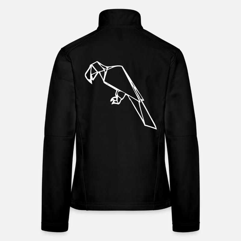 Ara | Perroquet | Origami Veste en tissu softshell Femme