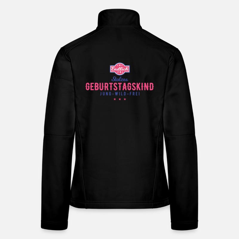 Endlich 18 Geburtstagskind Stolzes Design Frauen Softshelljacke