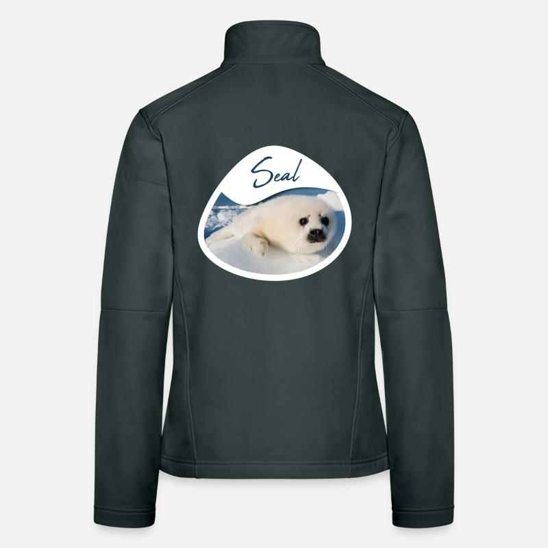 Phoque bébé phoque - Design Veste en tissu softshell Femme