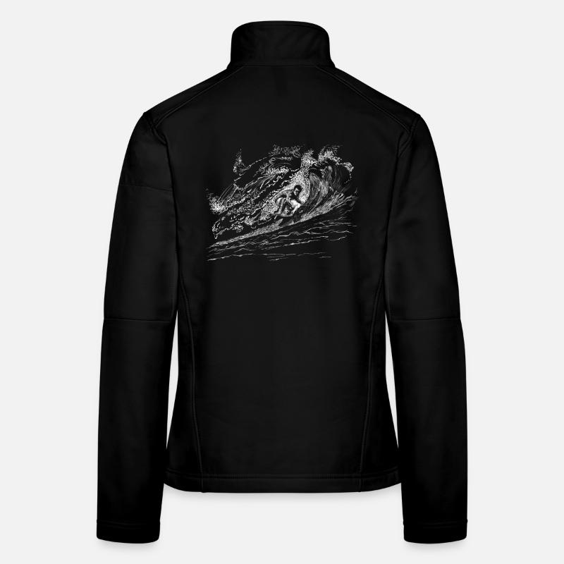 surfing - Frauen Softshelljacke - Schwarz